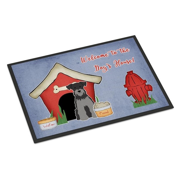 Carolines Treasures Dog House Collection Miniature Schanuzer Black Silver Indoor or Outdoor Mat, 18 x 0.25 x 27 in. BB2806MAT - main